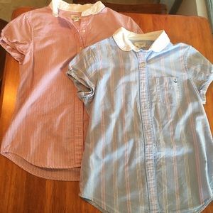 Lands End button down short sleeve tops